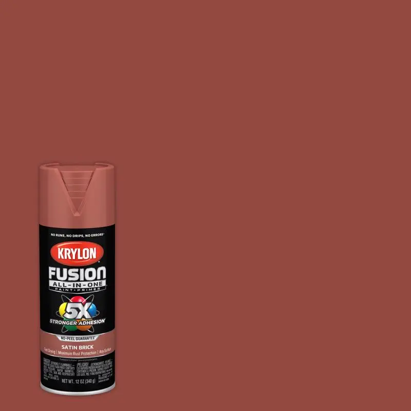 Krylon Fusion All--One Satin Dover White Paint+Primer Spray Paint 12 oz