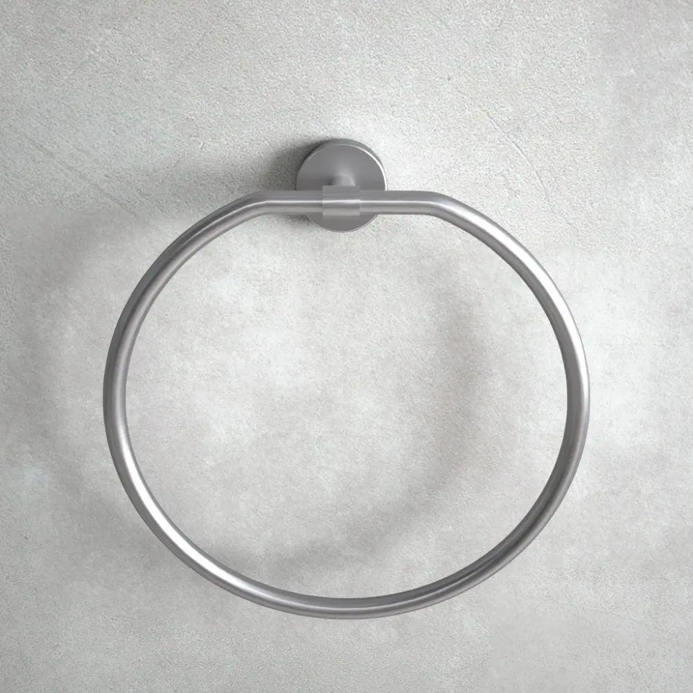 Towel Ring - Brushed Stainless Modern Design