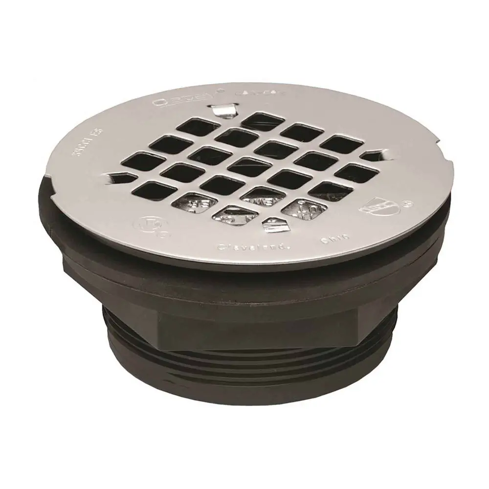 101 PNC Series ABS No-Caulk Shower Drain 2", Stainless Steel Strainer