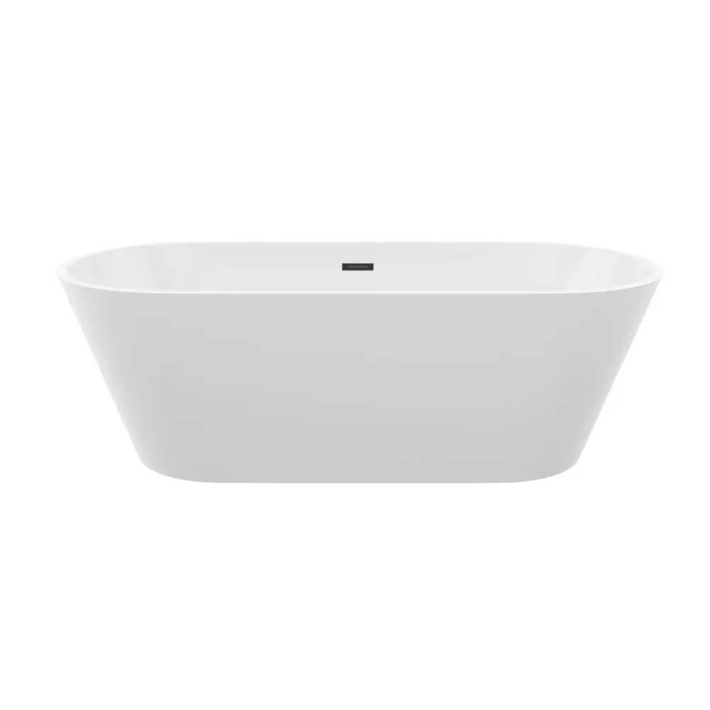 Gloss Freestanding Bathtub Overflow & Pop Up Drain, Stand Alone Soaking Tub