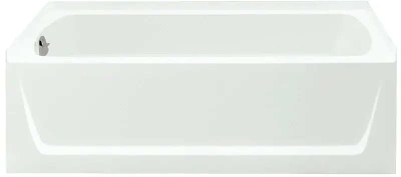 Sterling Ensemble 71121110-0 Series Bathtub, Left Drain Location, 55 gal Capacity, 60 L, 32 W, 20 H, Ivory