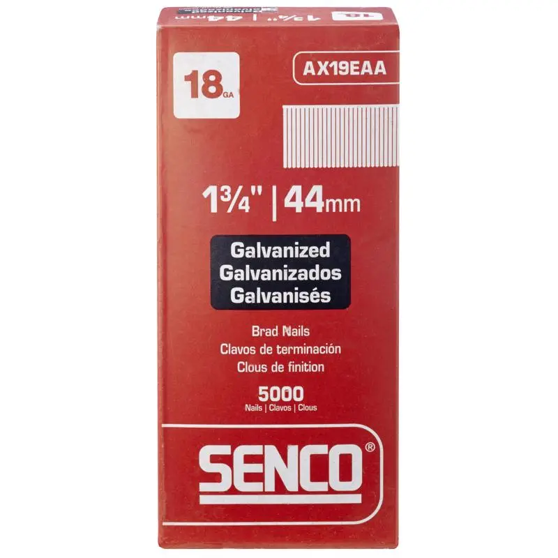 Senco 1-5/8 Inch 18 Ga Galvanized Brad Nails 5000 Pack