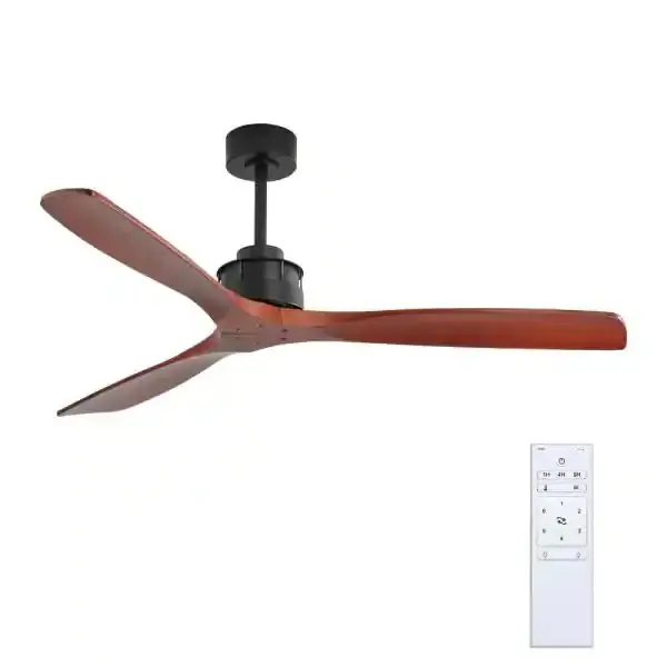 52 . Indoor Satin Black Ceiling Fan Remote and Downrod