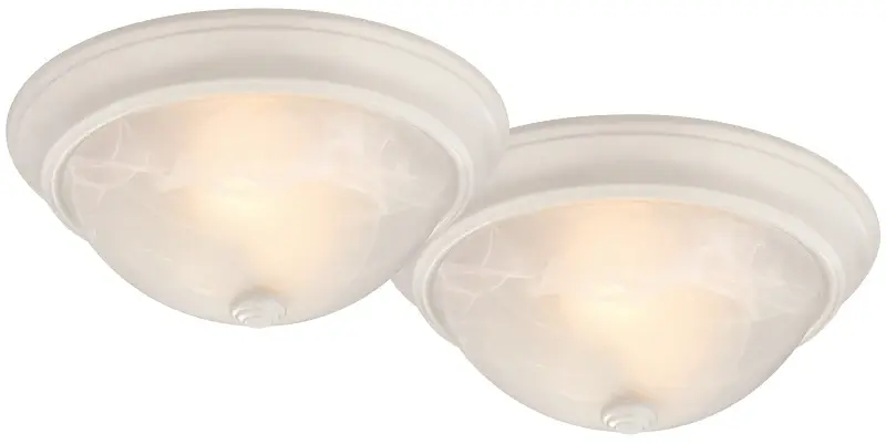 Boston Harbor 41800-WH Flush Mount Ceiling Fixture, 120 V, 60 W, A19 or CFL Lamp, Pearl Fixture
