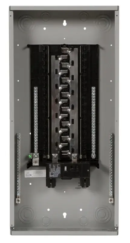 Siemens PN PN3048B1200C Assembled Load Center, 200 , 30 -Space, 48 -Circuit, Key Breaker, Plug-On Neutral, Gray