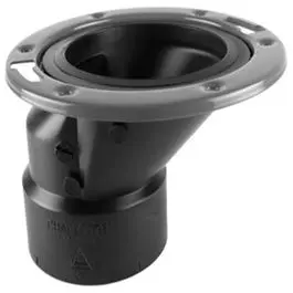 4 x 3-Inch ABS/DWV Offset Closet Flange Pipe Fitting Charlotte Pipe