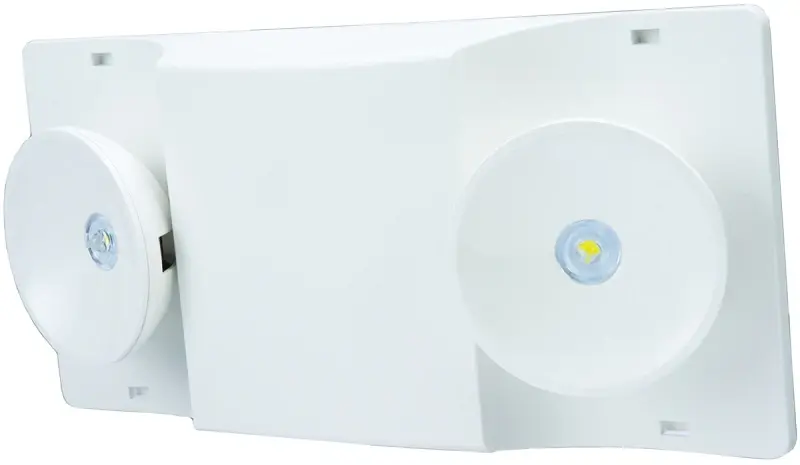 Sure-Lites SEL17 Emergency Light, 120/277 VAC, Polycarbonate Fixture, Alabaster, Ceiling, Wall Mounting