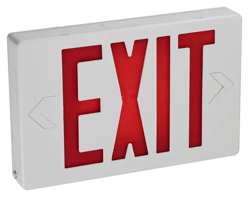 Strip Light Fixture ETI 55301101 Exit Sign Airy, 7.48 OAW, 11.6 OAH, 120/277 VAC, 2.2 W, Red/White