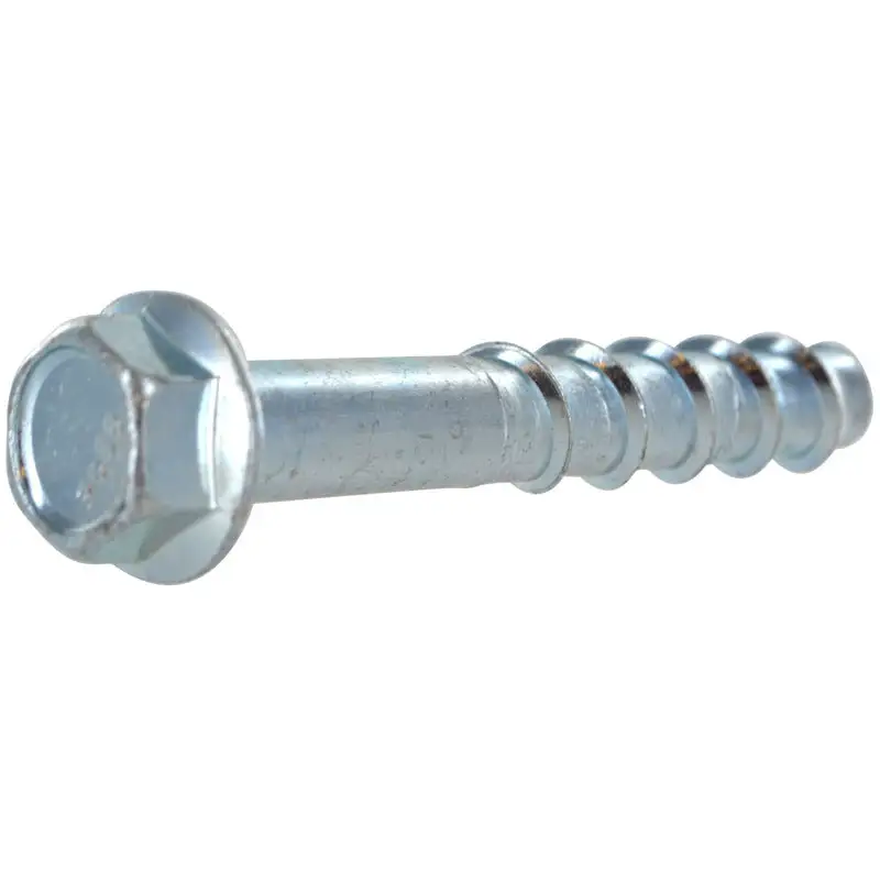 Hillman Screw-Bolt 1/4 Inch D X 3 Inch L Steel Hex Head Concrete Screw Anchor 25 Pack