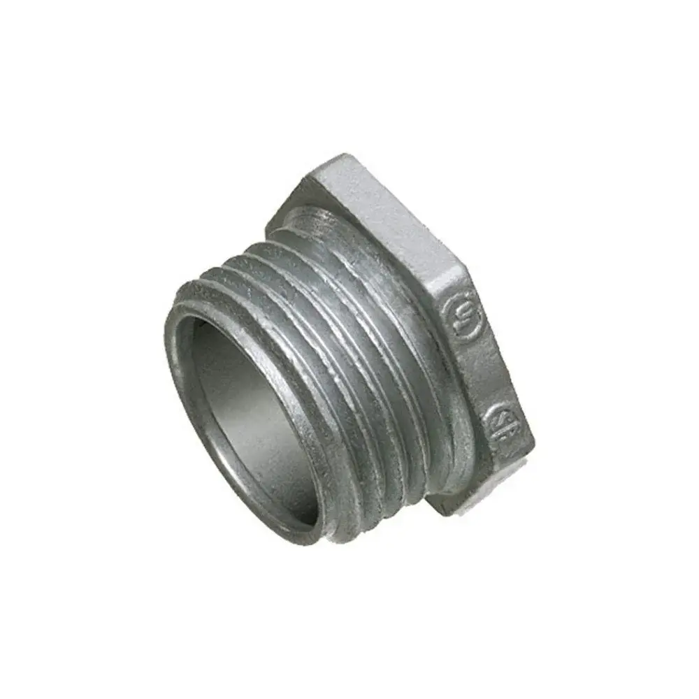 506 Arlington Industries 2" Conduit nipple, zinc die-cast, Provides burr no-cost entrance into box