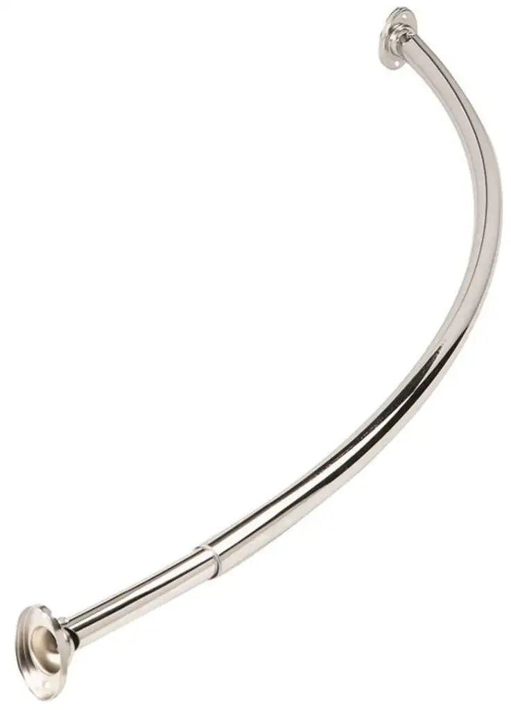 Curved Curtain Rod 52-72 Inch - Adjustable Window Treatment Worldwide Sourcing
