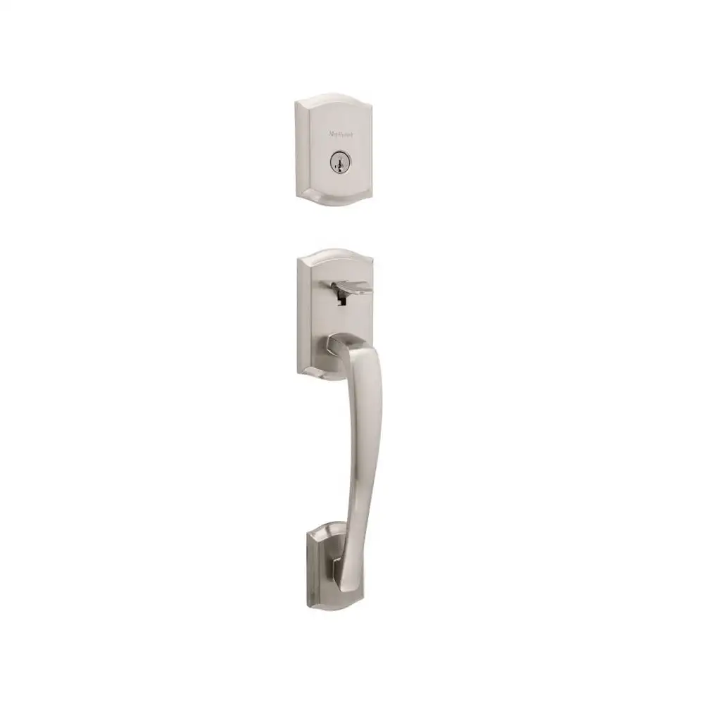 Home Plus Polished Brass Single Cylinder Deadbolt Exterior Door Lock