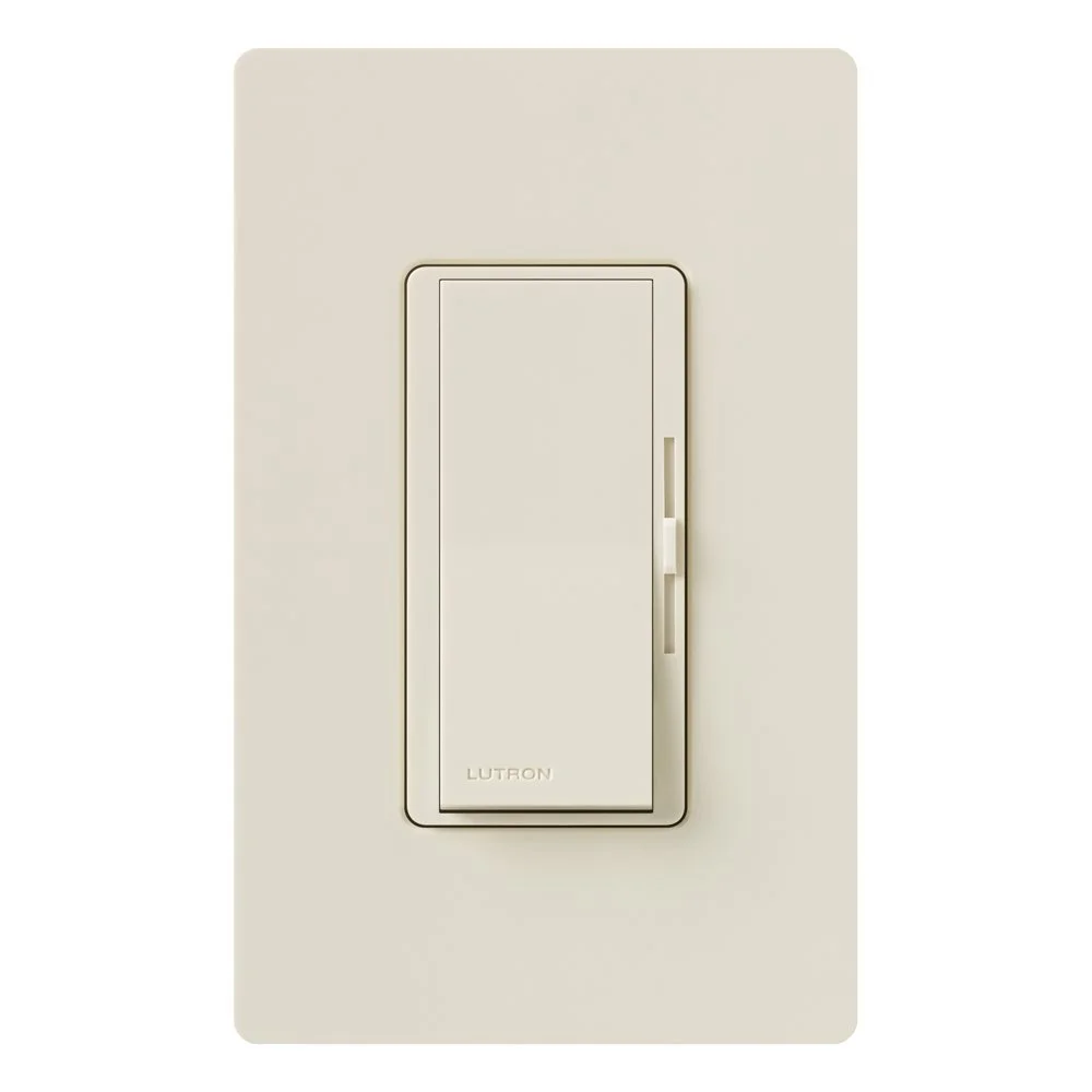 White Incandescent Rotary Dimmer Switch Home Lighting Lutron Electronics