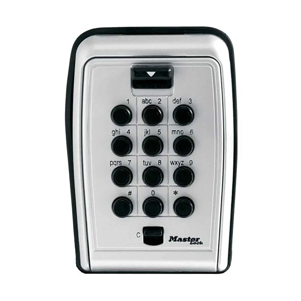 3-1/8" Wide Push Button Wall Mount Lock Box, Editable Combination