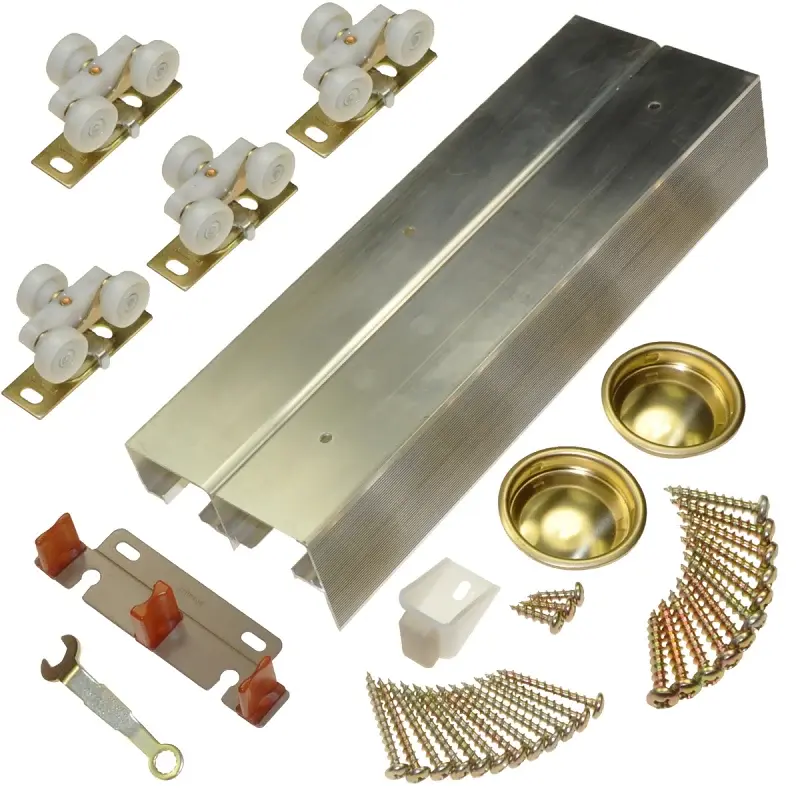 Johnson Hardware 134F722D -Pass Door Hardware Place, 72 L Track, Top Mounting