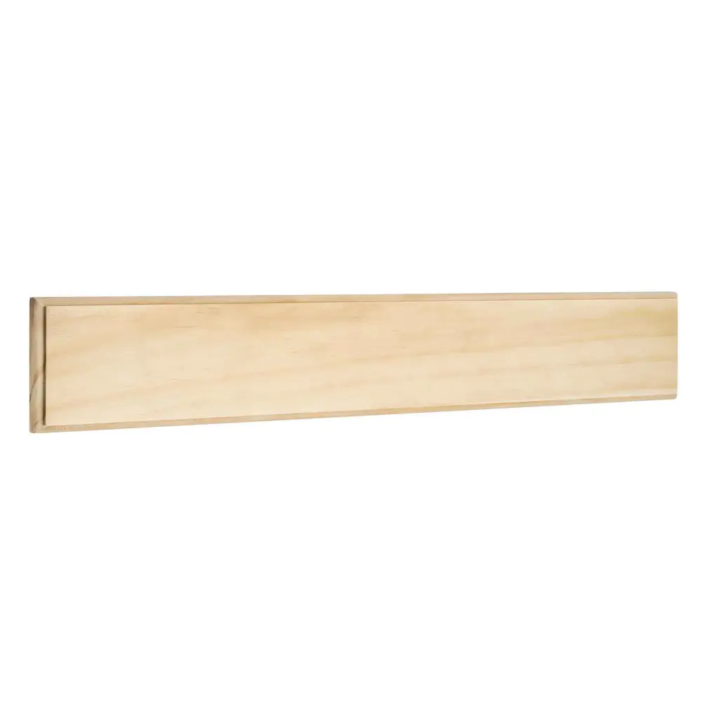 Keyless Entry Oak Wood Wall Plate Hook, 18''