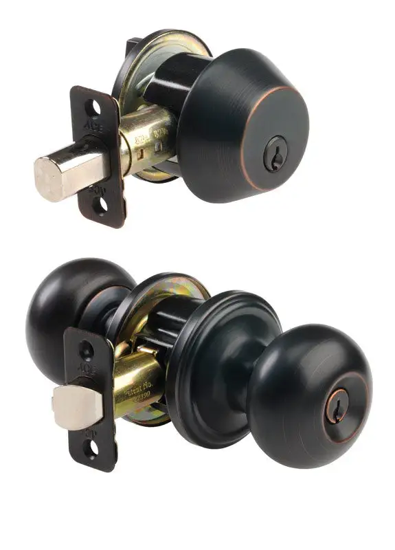 Ace Colonial Oil Rubbed Bronze Entry Lockset 1-3/4 Inch Door Knob