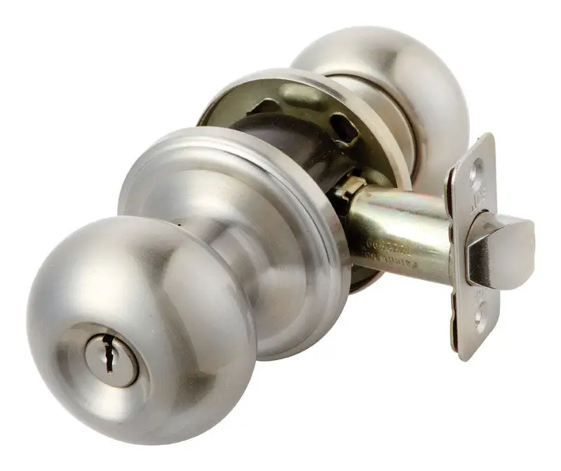 Ace Colonial Satin Nickel Entry Lockset 1-3/4 Inch Door Knob