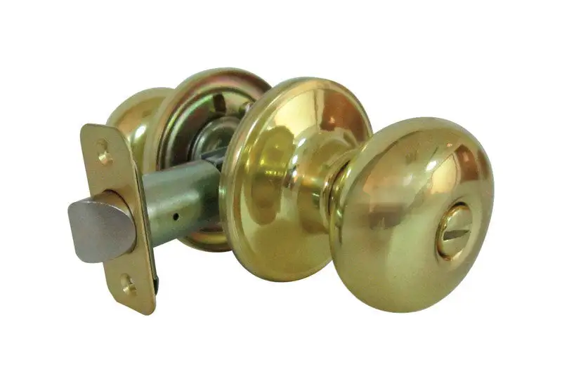 Faultless Mushroom Polished Brass Entry Knobs Right Handed Door Hardware