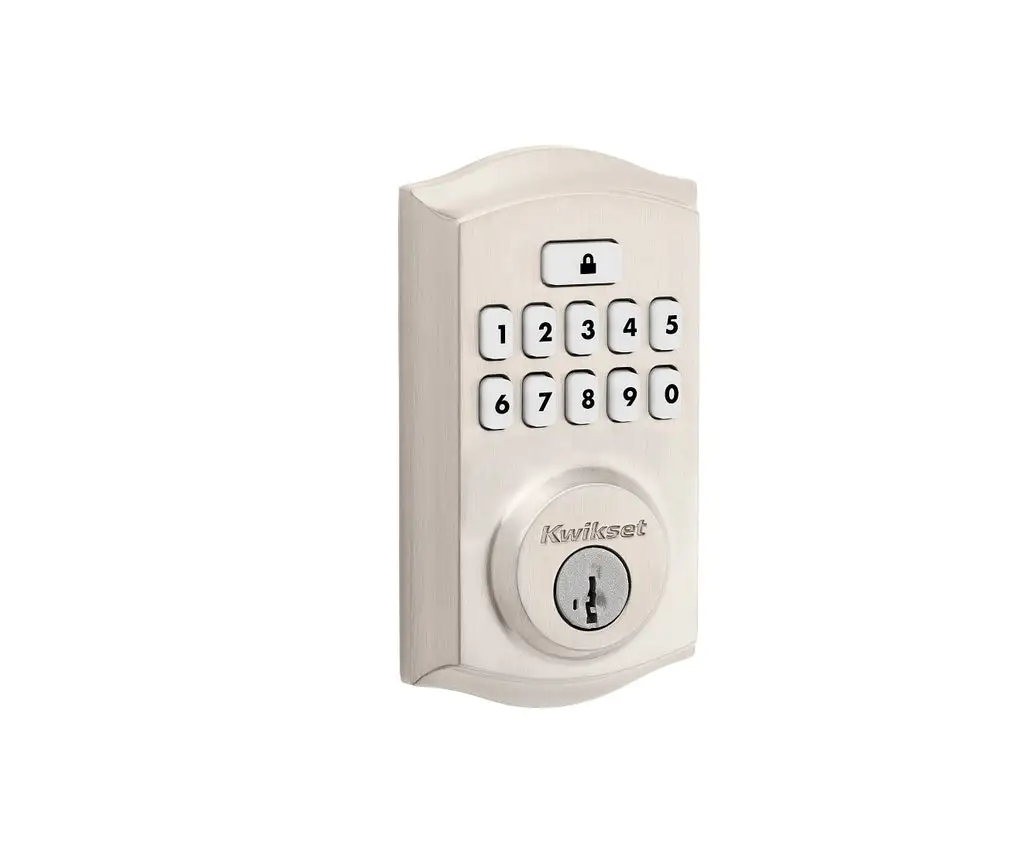 Kwikset 740CN3SMTCP Signature Series Keyed Entry Knob Polished Brass - Secure Door Handle