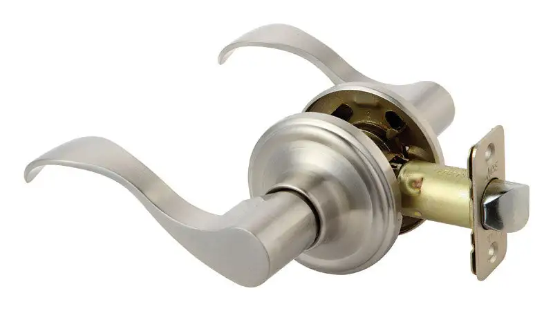 Ace Wave Polished Brass Privacy Lever Right or Left Handed - Secure and Stylish Bedroom Door Lock