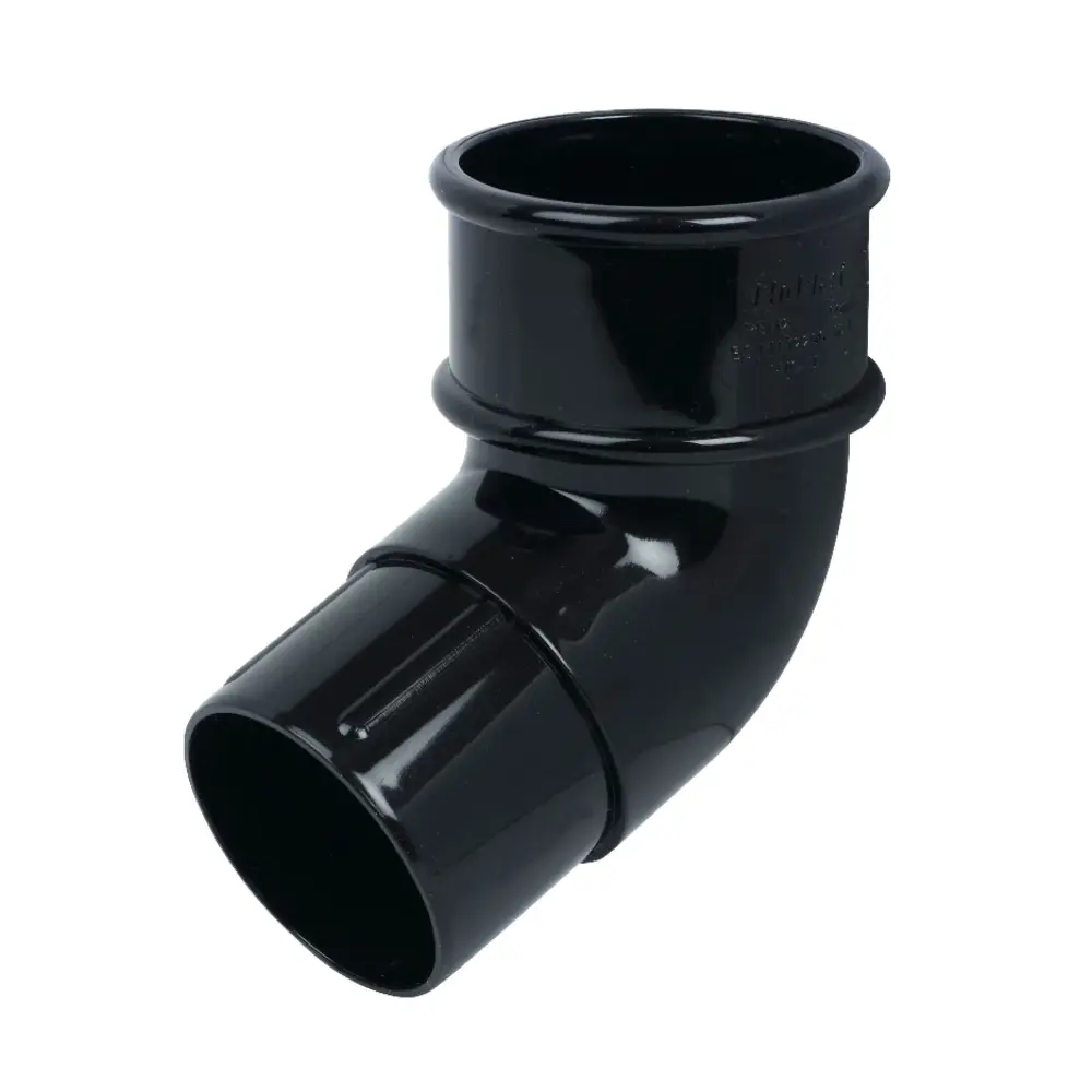 FloPlast Round 50mm Downpipe 112' Offset Bend Charcoal (Pack 10)