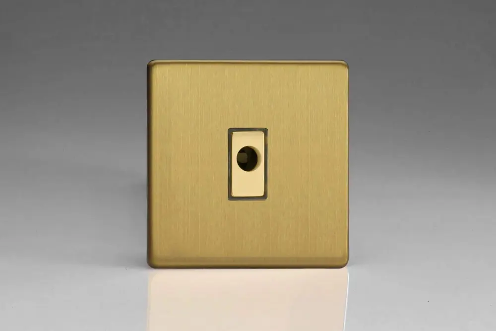 Varilight 16A Flex Outlet Plate Textured Brass XDBFODS