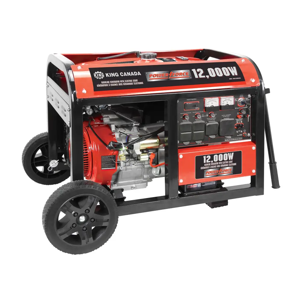 12,000 W Gasoline Generator Electric Start and Wheel Kit
