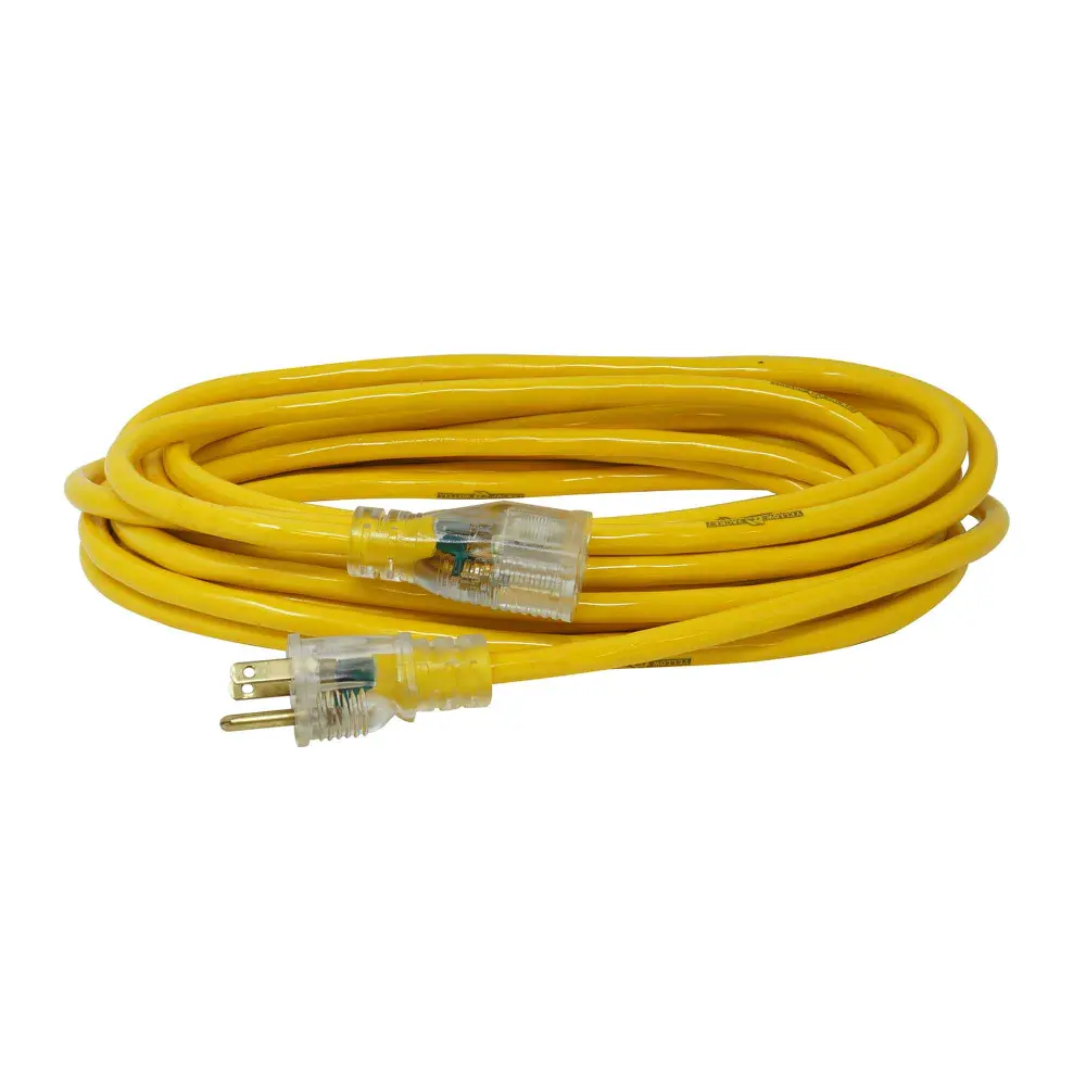 14/3 SJTW Extension Cord 7.6 m 1 Outlet, Canary