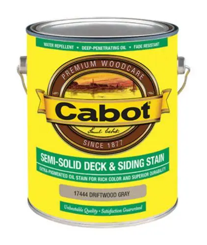 Semi-Solid Deck & Siding Stain 1 Gallon Durable Exterior Wood Protection Cabot