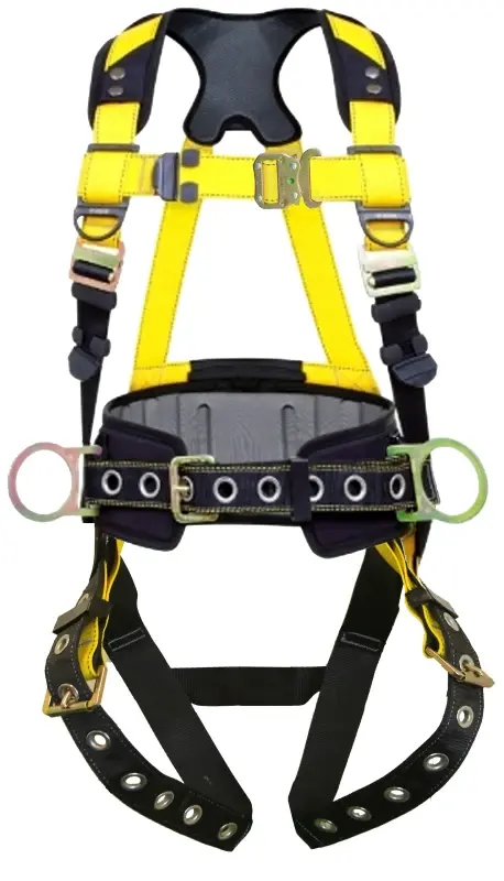 Guardian Fall Protection 37193 Thorough Body Harness, M/L, 130 to 420 lb, Polyester Webbing