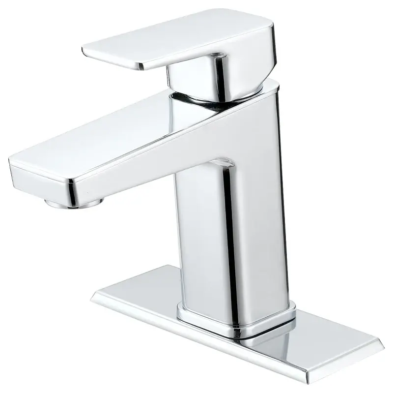 Boston Harbor FS6A0215CP Lavatory Faucet, 1.2 gpm, 1-Handle, 1, 3-Faucet Hole, Metal/Plastic, Chromium Plated