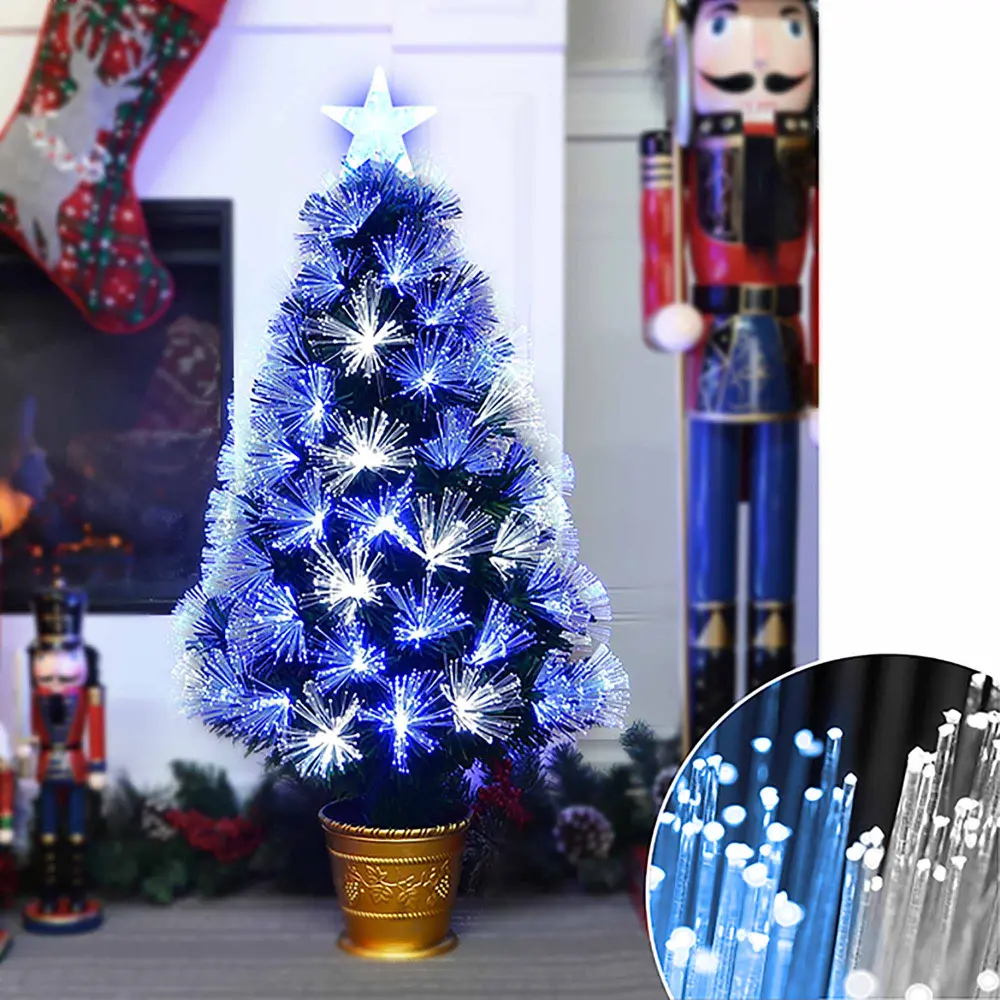 Christmas Tree 80 Tips Fiber-Optic LED Lighting, 36'' High
