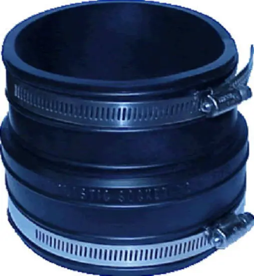 Fernco P1059-150 Flexible Coupling Socket To Pipe Connection 1.5x1.5 Inch
