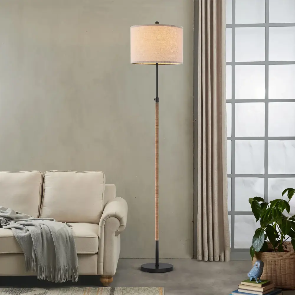 70" Adjustable Modern Rattan Floor Lamp Living Room/bedroom #F262
