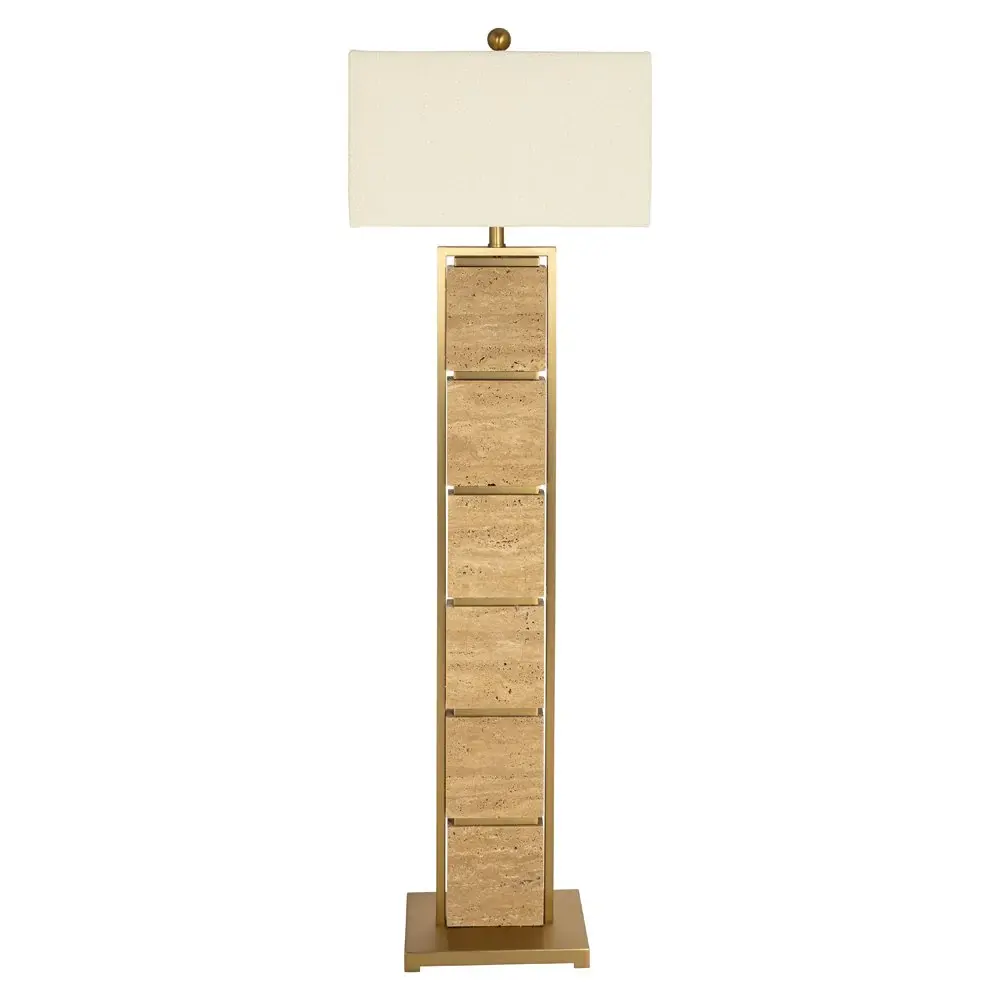 Tiffany Style Meyra Marble Base Floor Lamp