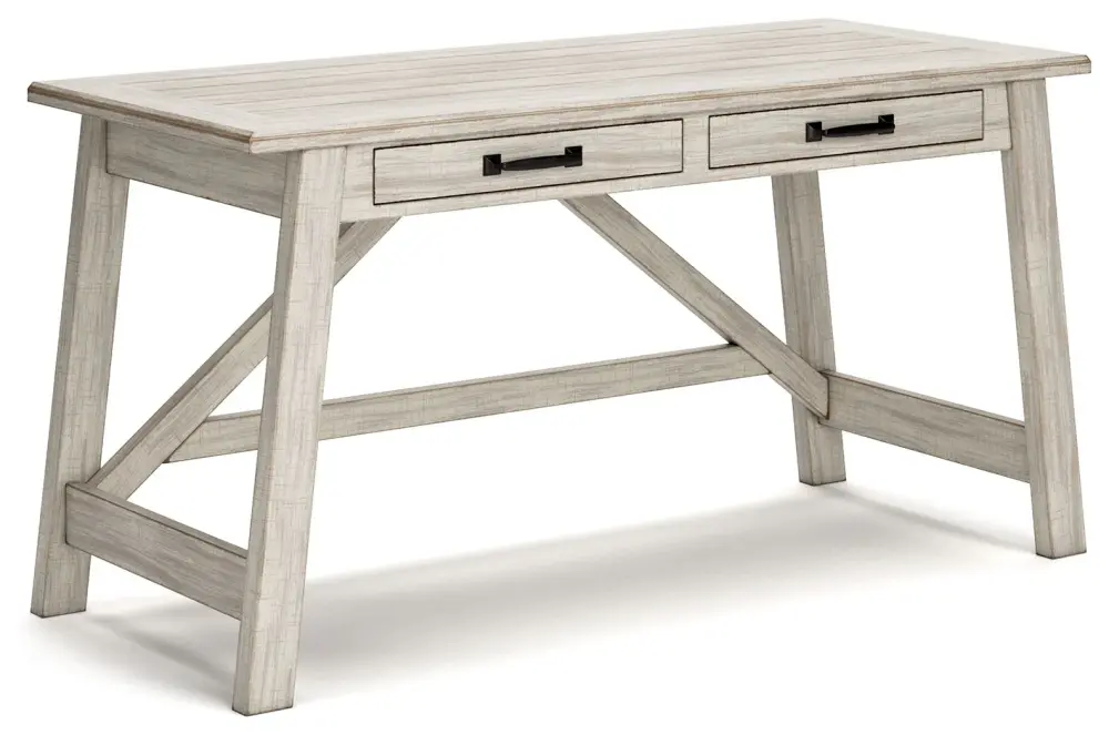Commercial Quality Carynhurst - Home Office Big Leg Desk - Whitewash