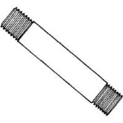Worldwide Sourcing GN 1/2X24-S Galvanized Pipe Nipple 1/2 Inch x 24 Inch Steel Plumbing Fitting