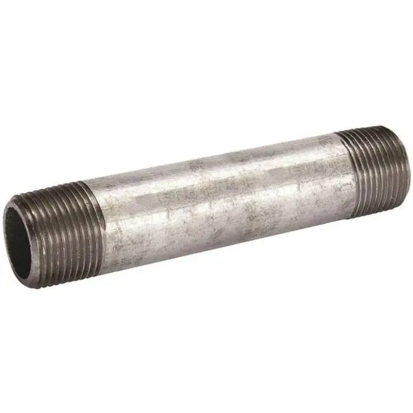 Southland 571-060BC Galvanized Threaded Pipe Steel Nipple 4 Inch Dia 6 Inch Length