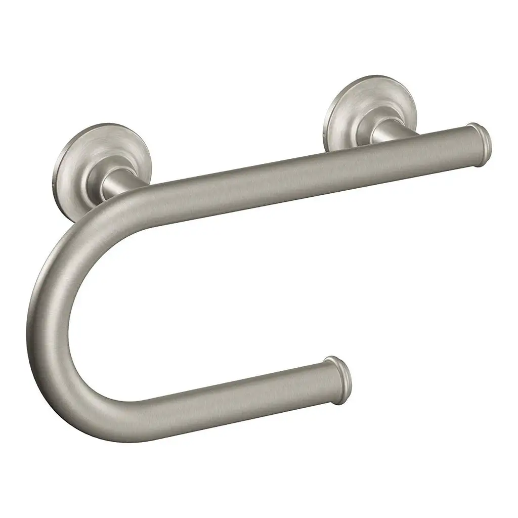 Moen LR2352DCH 8-Inch Grab Bar Integrated Paper Holder Bright Chrome