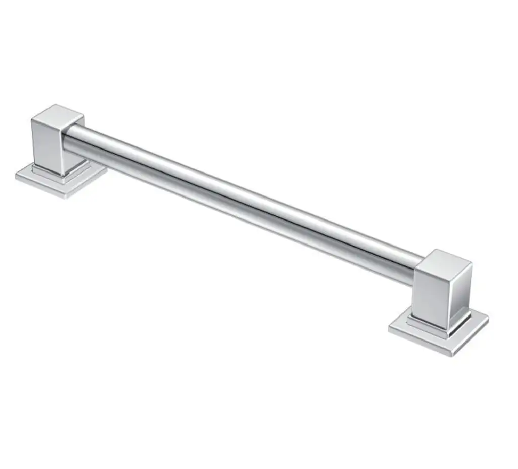 Moen YG8836BN 90 Degree Grab Bar Brushed Nickel 36 Inch Bathroom Safety Bar
