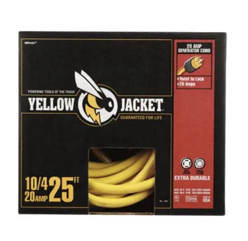 Coleman Yellow Jacket Generator Cord 30A L14-30 10/4 STW 25' Electrical Parts & Supplies Coleman Cable
