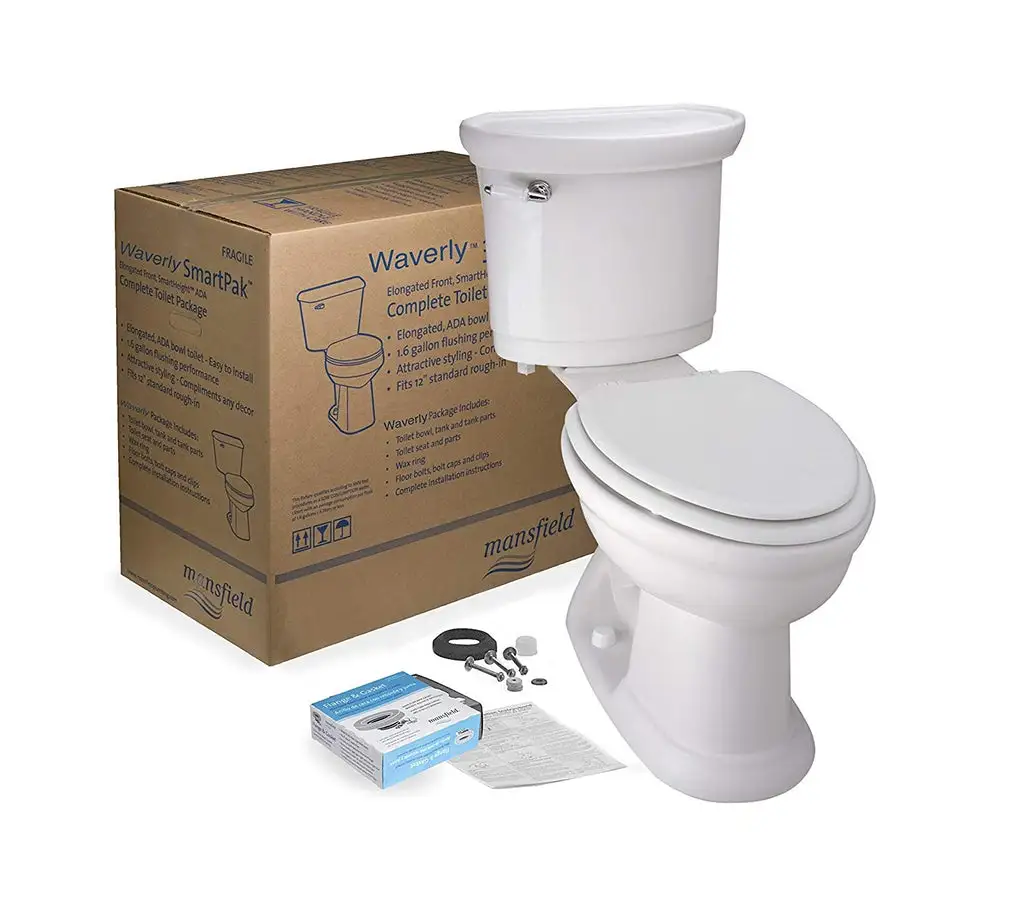 Summit High Efficiency Round Front Toilet Low Water Usage Bathroom Mansfield