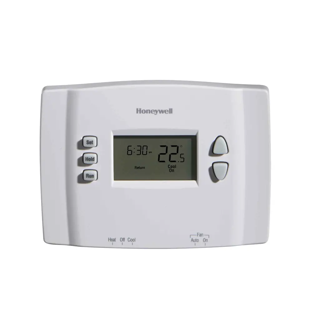 Programmable White Digital Thermostat, 24 V Heating and Air Conditioning Systems