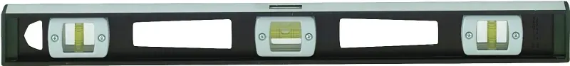 Johnson 3896 I-Beam Level, 96 L, 5-Vial, Magnetic, Aluminum, Jet-black