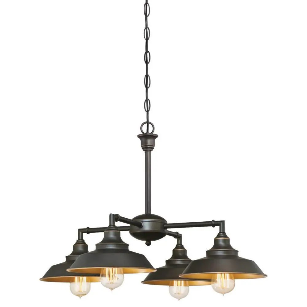 Westinghouse 63325 Iron Hill 3-Light Island Pulley Pendant Oil Rubbed Bronze