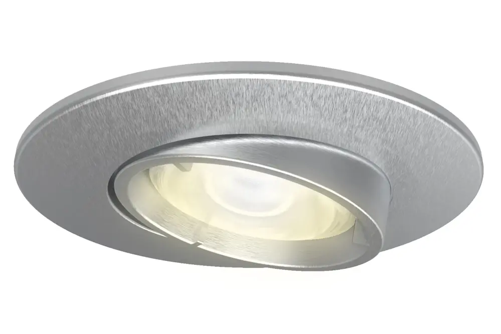 4lite Adjustable IP20 GU10 Fire Rated Downlight Satin Chromium Bezel 4L1/2208