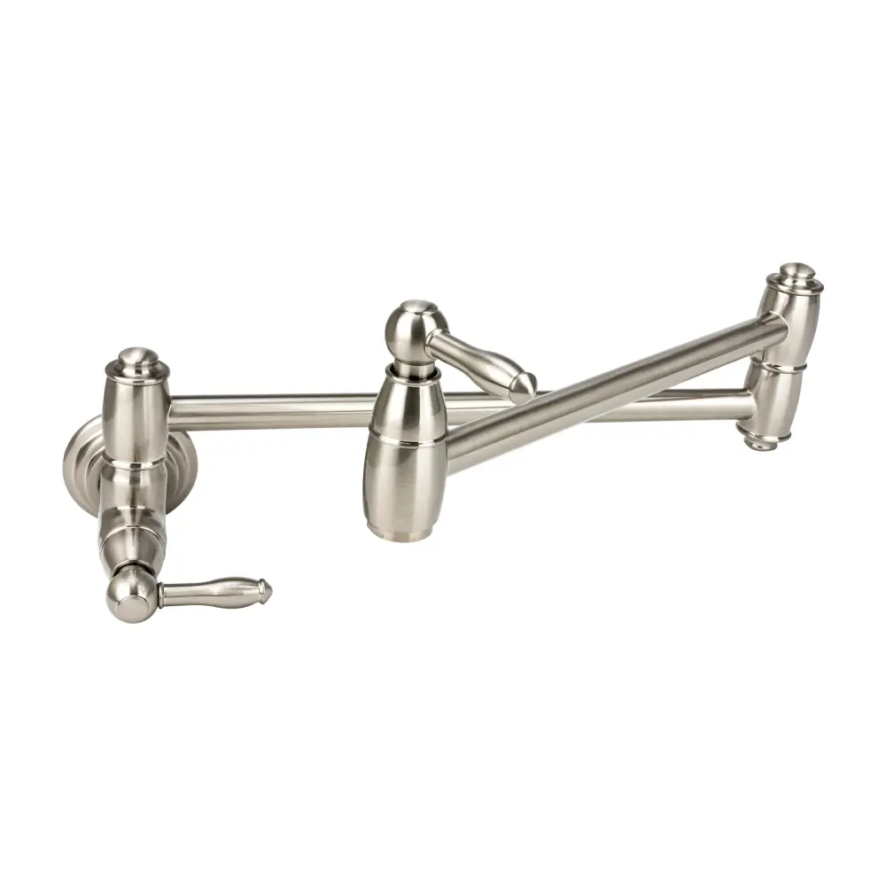 Traditional Wall-Mount Pot Filler Textured Nickel