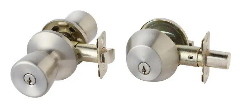 Ace Tulip Polished Brass Knob and Deadbolt Set 1-3/4 Inch