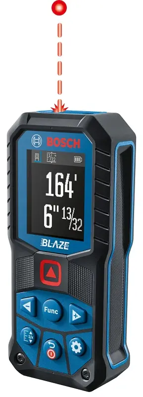 Bosch BLAZE GLM165-22 Laser Measure, Works: Real-Time Length, Distance, Area, Volume, Indirect Measurements, 165 ft